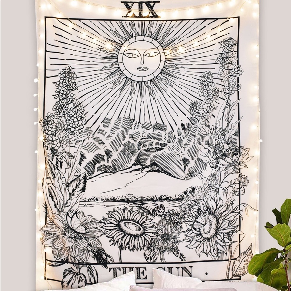 The tarot card sun tapestry